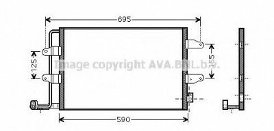 AVA QUALITY COOLING vwa5252 -  Конденсатор, кондиционер